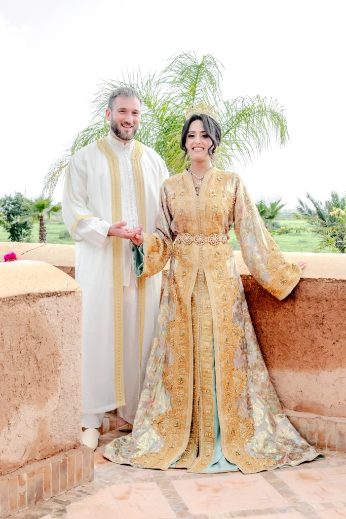 Bride preparing with a Negafa and Moroccan bridal stylist in Marrakech