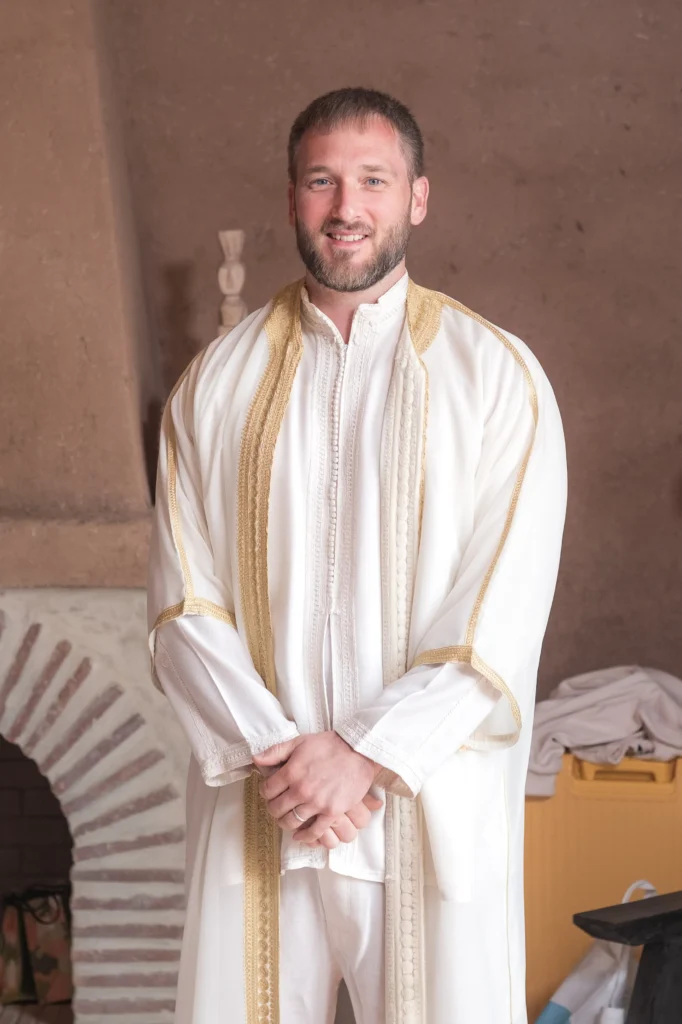 Moroccan groom styling for a wedding in Marrakech